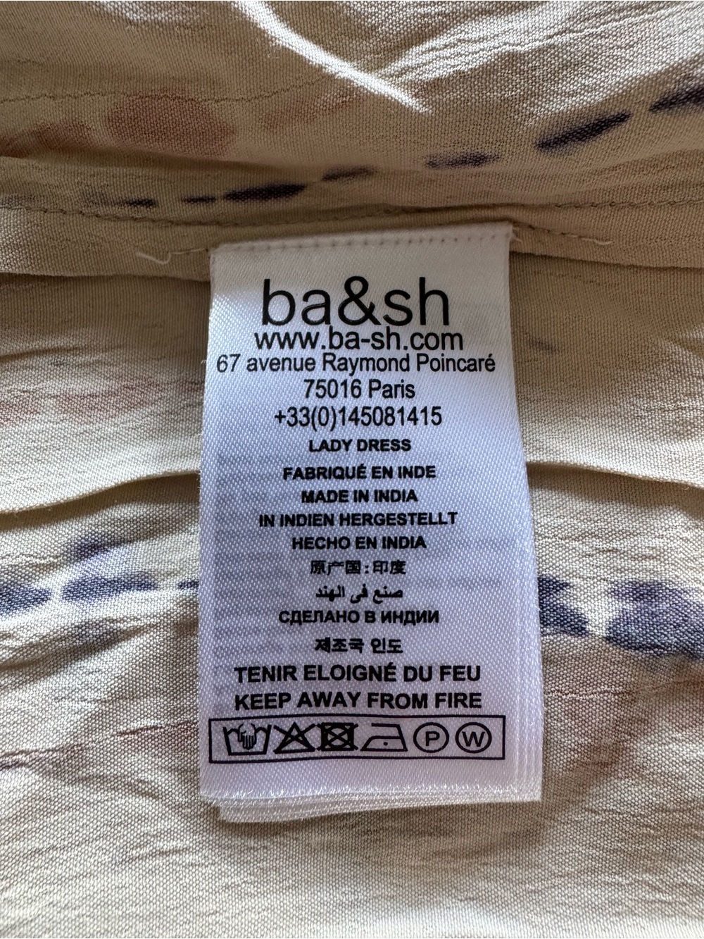 ba&sh Isolde Ivory Printed Tiered Maxi Dress - Picture 5 of 6